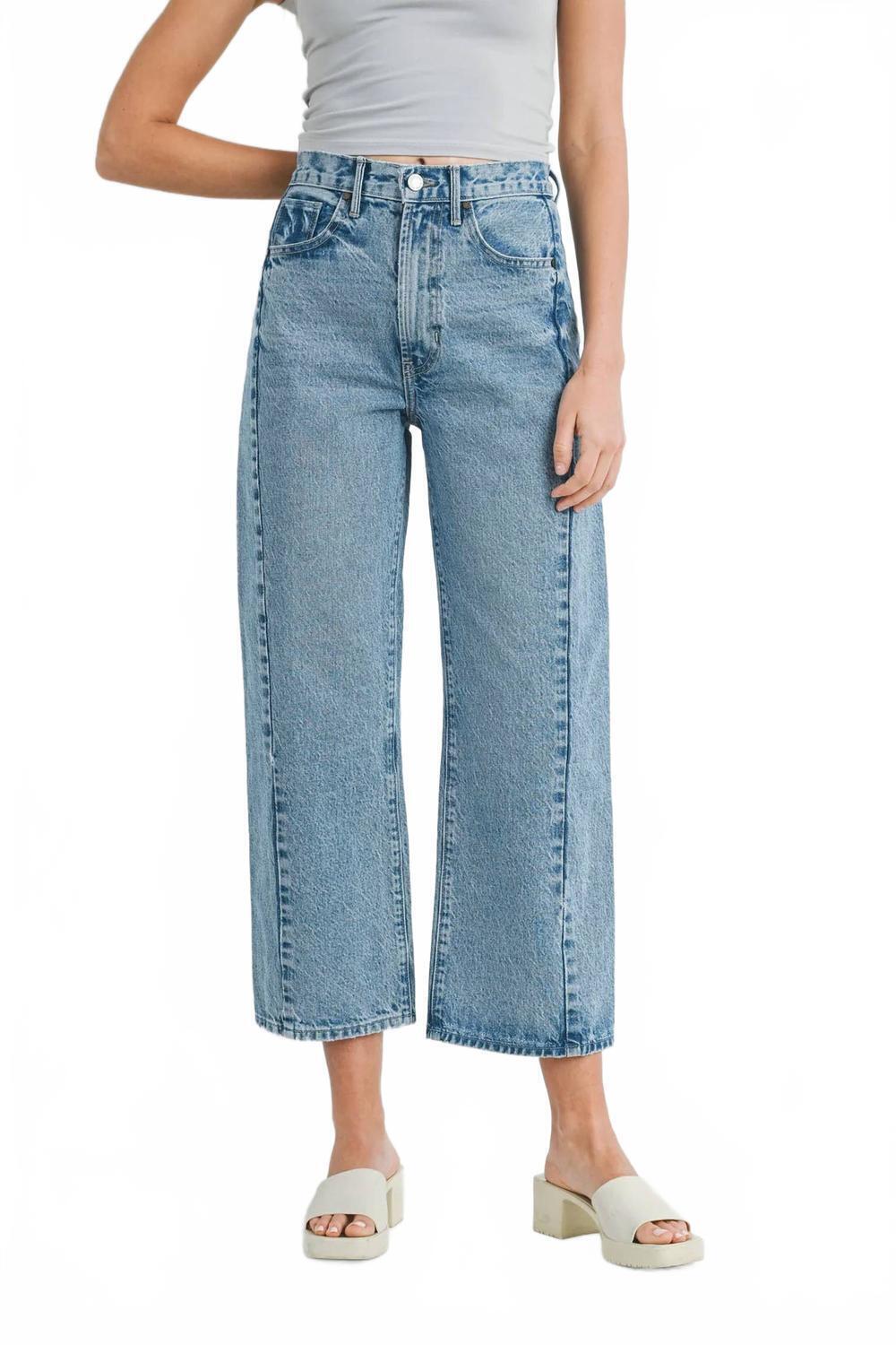 New Just Black Denim Barrel Twist Jeans In Medium Denim